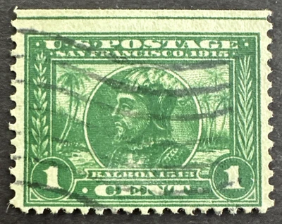 US 1913 Sc# 397 Used Stamp Balboa Perf 12 Panama-Pacific Expo - Image 1 of 2