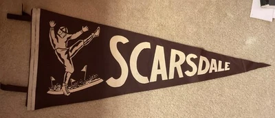 RARE VINTAGE 1940’S-50S SCARSDALE HIGH SCHOOL WESTCHESTER COUNTY PENNANT 28 1/2” - Image 1 of 3