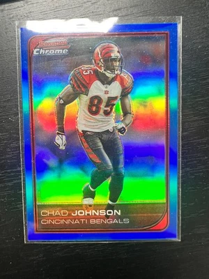 2006 Bowman Chrome Chad Johnson Blue Refractor #76/150 - Image 1 of 2