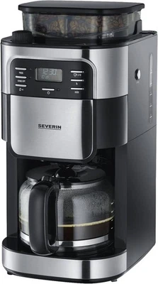 Severin KA 4810 Schwarz-Edelstahl Kaffeemaschine mit Mahlwerk - Bild 1 von 4