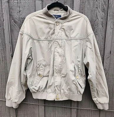 Chaqueta de bombardero cortavientos Catalina La Paz para hombre mediana beige bolsillos con cremallera completa Foto 1 de 4