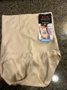 Maidenform Self Expression Women's Nude  High Waist Brief Size Large NEW - Picture 1 of 6