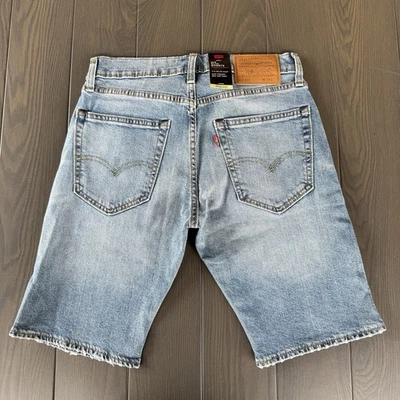Pantalones Cortos de Jean Levis 412 Para Hombres 30 Calce Ajustado Azul Lavado Claro Elastizado Denim Nuevos con Etiquetas Foto 1 de 4