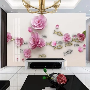Fotomural no tejido papel pintado murales 3D moderno floral simple 9611 - Imagen 1 de 2