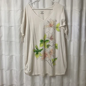 Top de verano Lane Bryant manga corta cuello en V 22/24 - Imagen 1 de 6