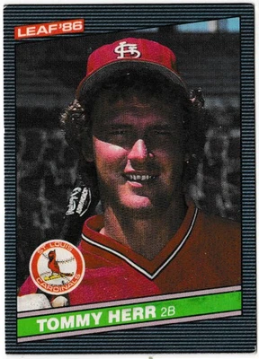 1986 Leaf Canadian - Tom Herr #79 St. Louis Cardinals - Image 1 of 2