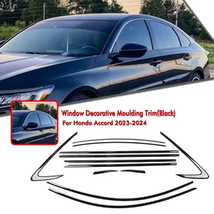 Window Strip Moulding Trim Weatherstrip For Honda Accord 2023-24 Stainless Steel - Picture 1 of 24
