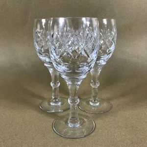 Set of 3 Royal Doulton Crystal Georgian Wine Glasses - Picture 1 of 15
