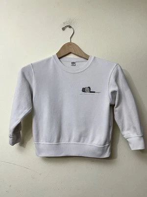 Kaws Uniqlo Floating Companion Crewneck Sweater Kids size 5-6 Cream White - Image 1 of 4