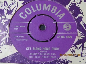 JOHNNY DUNCAN & THE BLUE GRASS BOYS-GET ALONG HOME CINDY-COLUMBIA - Picture 1 of 2