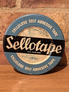 Alt. Vintage Sellotape. 50er Jahre. Runddose aus Metall - Dachbodenfund - Bild 1 von 6