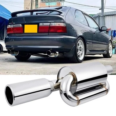 适用于丰田卡罗拉 FX GT E90 JDM 双环排气消声器 2.5 英寸进口 4.0 尖头 — 第 1/4 张图片