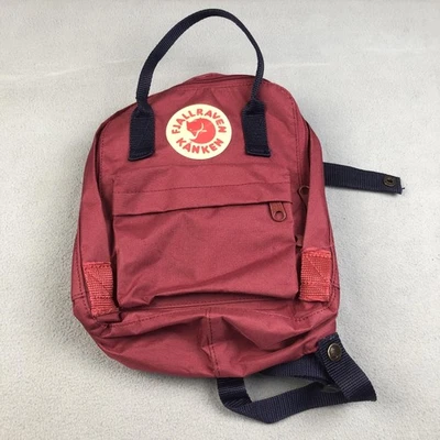 Mini zaino Fjallraven Kanken rosso blu piccolo borsa scuola borsa libro - Immagine 1 di 4