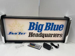 SnoJet Big Blue Headquarters LED Display lighted sign lightbox Hanging Light - Picture 1 of 6