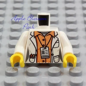 LEGO Female DOCTOR SCIENTIST MINIFIG TORSO - Hospital White Shirt Lab Coat Nurse - Picture 1 of 2