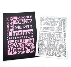 Christmas Background Metal Cutting Die Stencils Scrapbooking Embossing Craft DIY - Picture 1 of 5