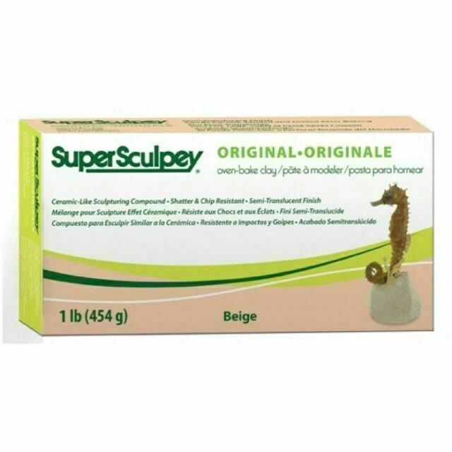 Super Sculpey Oven-Bake Polymer Clay - Beige, 1lb
