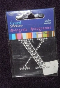 * Nuevo ~ Pegatinas de Cristal Monograma Por Mark Richards ~ Letras "X" ~ 1.5 pulgadas - Imagen 1 de 2