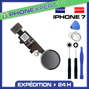 BOUTON HOME + NAPPE POUR IPHONE 7 NOIR + KIT OUTILS  - Imagen 1 de 1