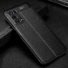 For OPPO A74 5G Case, Slim Leather Carbon Fibre Gel Phone Cover + Screen Guard