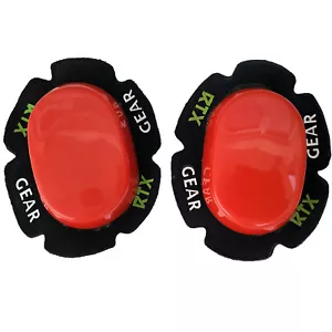 RTX Red Smooth Hard TPU Universal Motorcycle Suit Trouser Pant Knee Slider Pucks - Picture 1 of 2