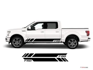 Door Racing Side Rocker Stripes COMPATIBLE WITH Ford F-150 F series . set - Picture 1 of 1