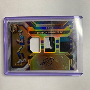 2023 Panini Gold Standard STETSON BENNETT 3 PATCH RC AUTO RPA SP#/49 RAMS