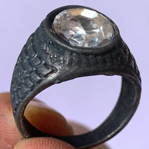 GENUINE POST MEDIEVAL ISLAMIC ENGRAVED OTTOMANS SEAL RING WITH STONE