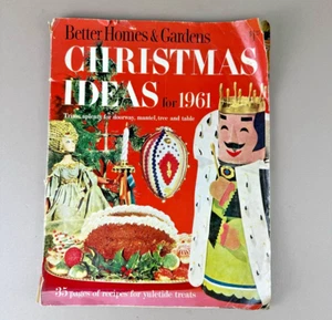 1961 Better Homes & Gardens Christmas Ideas Mid-Century Modern Crafts Magazine - Imagen 1 de 9