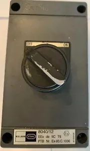Killark Stahl 8040/12 Off On Switch - Picture 1 of 4