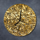 Tulup Glass Wall Clock Kitchen Clocks 30 cm round Mosaic Gold