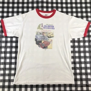 Camiseta Ringer Vintage British Car Cycle Meet MG Jaguar Royce Rolls Kansas City - Imagen 1 de 8