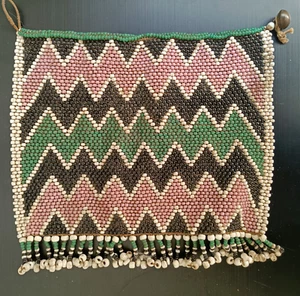 Antiguo panel de collar de trabajo de cuentas Xhosa Zulú Sudáfrica siglo XIX - Imagen 1 de 2