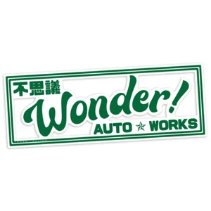 OFFICIAL TOUGE NATION "WONDER AUTO WORKS" CLEAR DIE-CUT (GREEN) - Picture 1 of 5