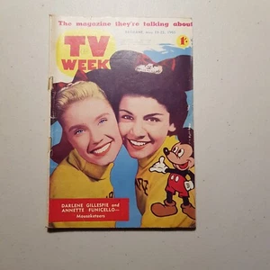 TV Week Brisbane 19-25 de mayo 1960 Darlene Gillespie Annette Funicello Mickey Mouse - Imagen 1 de 1