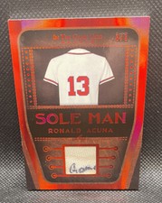 Ronald Acuna 2022 Leaf In The Game Used Sole Man Red Relic 3/3 🔥🔥🔥🔥