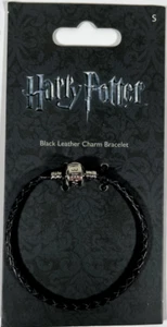Pulsera Oficial Harry Potter Cuero Negro Dije para Dijes Deslizantes Talla S NUEVO - Imagen 1 de 2