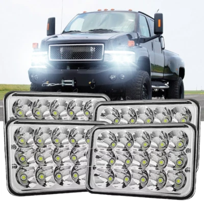 4 LED Headlights 4X6 2003 to 2009 for Chevy Kodiak C4500 C5500 Sealed Beam - Image 1 of 4