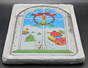 Weihnachten Hanging Glass Decoration Eden's Christmas Company 8 x 5.5" Sealed  - Picture 1 of 3