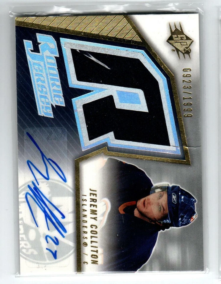 2005-06 SPx #236 Jeremy Colliton JSY AU RC /1999 (ref 223993) - Image 1 of 1