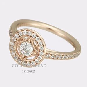 Authentic Pandora Silver ROSE™ Vintage Allure CZ Ring Size 7 181006CZ-54 - Picture 1 of 1