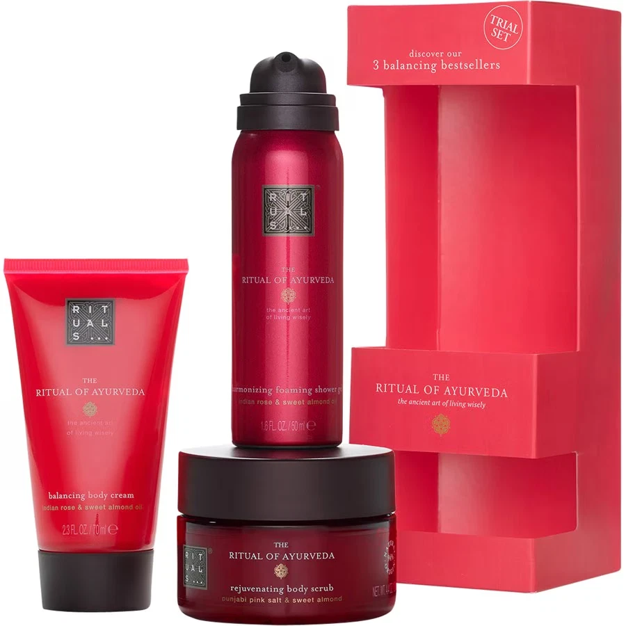 The Ritual of AYURVEDA Geschenkset, Shower 200 ml , Body Cream, Scrub set - Bild 1 von 1