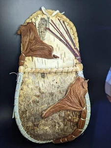 Bolsillo de pared de corteza de abedul blanco hecho a mano nativos americanos de colección CONEXIÓN CREATIVA 93 - Imagen 1 de 11