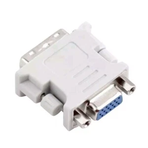 Brand New DVI DVI-I 24+5 Pin Male to VGA Female M-F Video Adaptor Converter - Picture 1 of 3