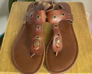 Sonoma Thong Sandals Womens 9.5 Brown Summer Slippers Shoes - Picture 1 of 4