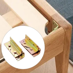 Bed Rail Brackets for Wood Bed Frame Bed Rail Bracket Connecting Fittings - Picture 1 of 7