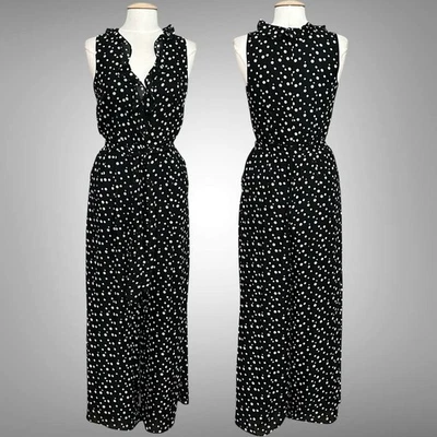 Mono para mujer Roz & Ali 8 negro blanco lunares pierna ancha ocasión clásica Foto 1 de 4