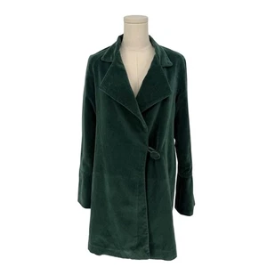 CA Anthropologie Green Velvet Long Cardigan Blazer Jacket Women's Holiday - Picture 1 of 6