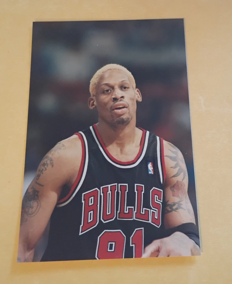 Foto tipo 1 de Dennis Rodman Chicago Bulls 4x6 Hw3545 Foto 1 de 1