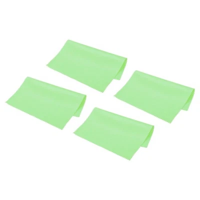Microfiber Cleaning Cloth 7" x 6" Suede for Camera Lens Eyeglasses Green 12pcs - Bild 1 von 4